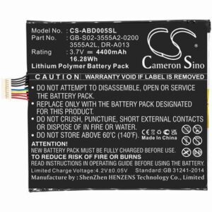 Amazon D01400 Tablet Battery 3.7V 4400mAh Li-Polymer ABD005SL