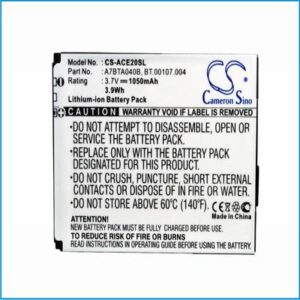 Acer beTouch E200 Mobile Phone Battery 3.7V 1050mAh Li-Ion ACE20SL
