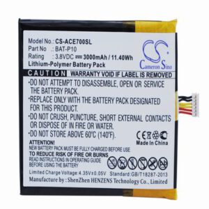 Acer E39 Mobile Phone Battery 3.8V 3000mAh Li-Polymer ACE700SL