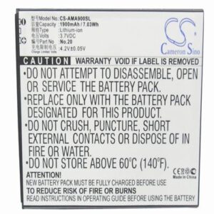 Amoi AMOI 862W Mobile Phone Battery 3.7V 1900mAh Li-ion AMA900SL