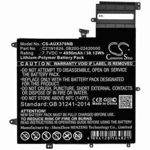 Asus 0B200-02420000P-B2B2A-711-005R Notebook Laptop Battery 7.7V 4950mAh Li-Poly AUX370NB