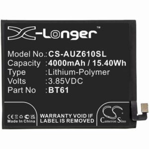 Acer Liquid Z6 Plus Mobile SmartPhone Battery 3.85V 4000mAh Li-Poly AUZ610SL