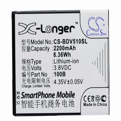 Baidu Cloud V5 Mobile SmartPhone Battery 3.8V 2200mAh Li-ion BDV510SL