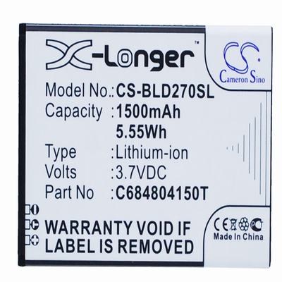BLU D270 Mobile Phone Battery 3.7V 1500mAh Li-ion BLD270SL