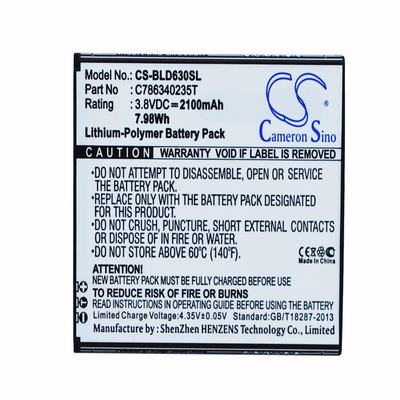 BLU D630L Mobile Phone Battery 3.8V 2100mAh Li-Polymer BLD630SL