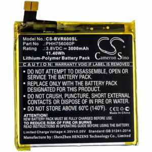 Blackview BV6000 Mobile SmartPhone Battery 3.8V 3000mAh Li-Poly BVR600SL