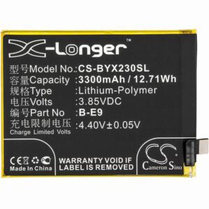 BBK V1809 Mobile SmartPhone Battery 3.85V 3300mAh Li-Poly BYX230SL