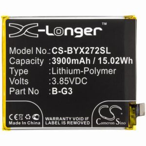 BBK V1836 Mobile SmartPhone Battery 3.85V 3900mAh Li-Poly BYX272SL
