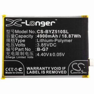 BBK 1951 Mobile SmartPhone Battery 3.85V 4900mAh Li-Poly BYZ510SL