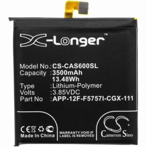 CATERPILLAR S60 Mobile SmartPhone Battery 3.85V 3500mAh Li-Poly CAS600SL