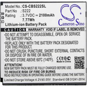 Cubot S222 Mobile SmartPhone Battery 3.7V 2100mAh Li-ion CBS222SL