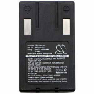 AUDIOVOX BT911 Cordless Phone Battery 3.6V 2000mAh Ni-MH CPB483CL