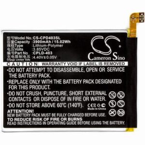 Coolpad C106 Mobile SmartPhone Battery 3.85V 3900mAh Li-Poly CPD403SL