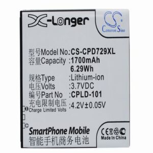 Coolpad 7290 Mobile SmartPhone Battery 3.7V 1700mAh Li-ion CPD729XL