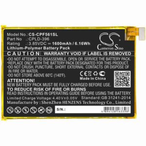 Coolpad E561 Mobile SmartPhone Battery 3.85V 1600mAh Li-Poly CPF561SL