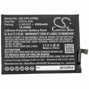 Coolpad CP3705AS Mobile SmartPhone Battery 3.85V 3900mAh Li-Poly CPL370SL