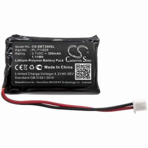 Educator 300TSTransmitter Dog Collar Battery 3.7V 300mAh Li-Poly DET300SL