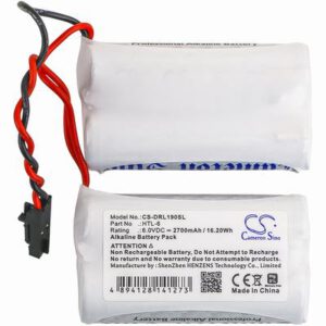 Winfield 6800-12-1 Door Lock Battery 6.0V 2700mAh Alkaline DRL190SL