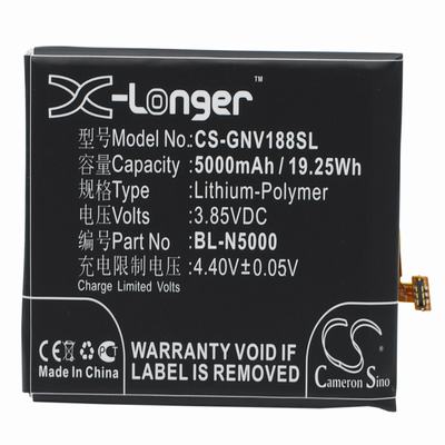 GIONEE V188 Mobile Phone Battery 3.85V 5000mAh Li-Polymer GNV188SL
