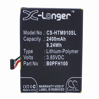 HTC 0P9FH100 Mobile Phone Battery 3.85V 2400mAh Li-Polymer HTM910SL