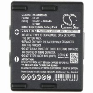 Hetronic 68300510 Crane Remote Control Battery 9.6V 600mAh Ni-MH HTR520BL