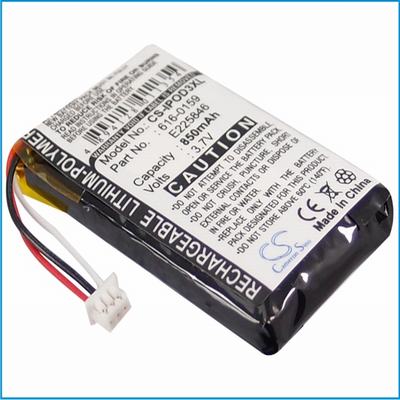 Apple iPOD 10GB M8976LL/A MP3 MP4 PMP Media Player Battery 3.7V 850mAh Li-Polymer IPOD3XL