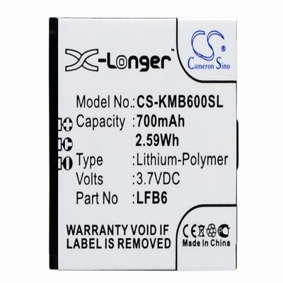 Kazam KAZAM Life B6 Mobile Phone Battery 3.7V 700mAh Li-ion KMB600SL
