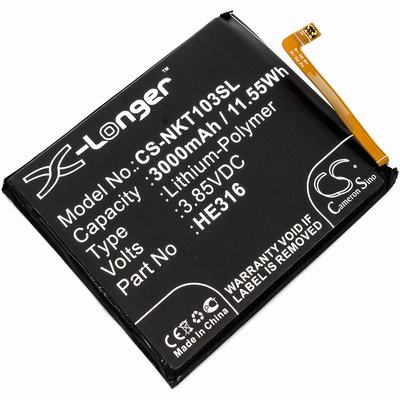 Nokia 6 Mobile SmartPhone Battery 3.85V 3000mAh Li-Poly NKT103SL