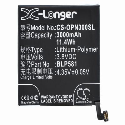 OPPO Oppo N3 Mobile Phone Battery 3.8V 3000mAh Li-Polymer OPN300SL