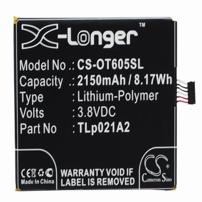 Alcatel One Touch Idol 2S Mobile Phone Battery 3.8V 2150mAh Li-Polymer OT605SL