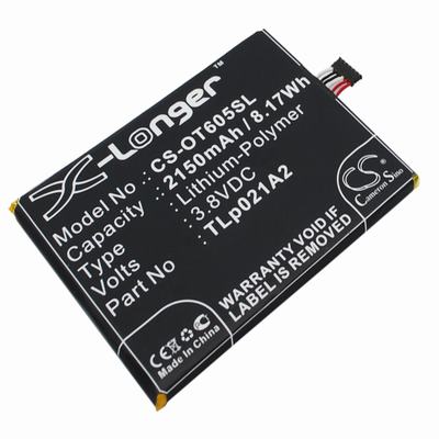 Alcatel One Touch Idol 2S Mobile Phone Battery 3.8V 2150mAh Li-Polymer OT605SL