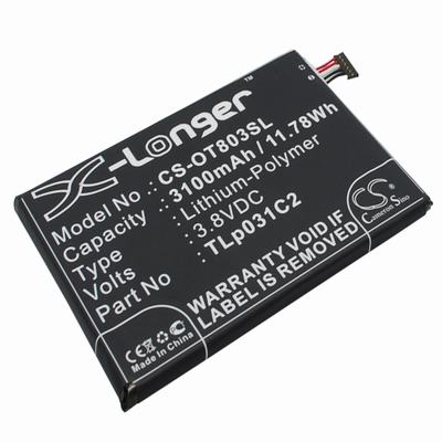 Alcatel One Touch Hero 2 Mobile Phone Battery 3.8V 3100mAh Li-Polymer OT803SL