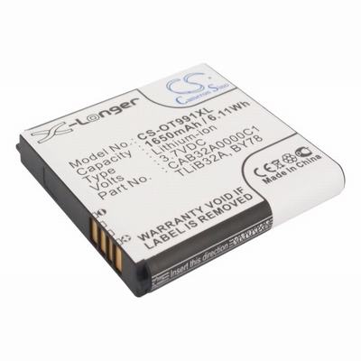 Alcatel OT-991D Mobile Phone Battery 3.7V 1650mAh Li-ion OT991XL