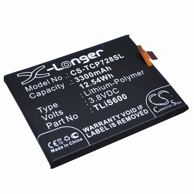 TCL P728M Mobile Phone Battery 3.8V 3300mAh Li-Polymer TCP728SL