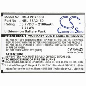 TP-Link Neffos C7 Lite Mobile SmartPhone Battery 3.7V 2100mAh Li-ion TPC730SL