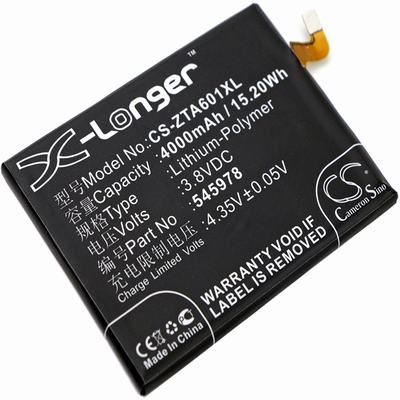 ZTE BA601 Mobile SmartPhone Battery 3.8V 4000mAh Li-Poly ZTA601XL