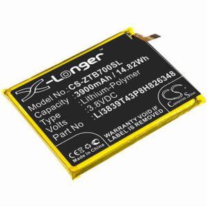 ZTE A7010 Mobile SmartPhone Battery 3.8V 3900mAh Li-Poly ZTB700SL
