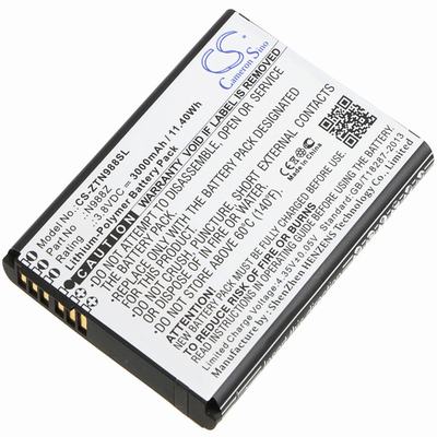 ZTE N988Z Mobile SmartPhone Battery 3.8V 3000mAh Li-Poly ZTN988SL