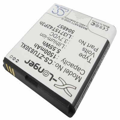 ZTE U830 Mobile Phone Battery 3.7V 1500mAh Li-ion ZTU830XL