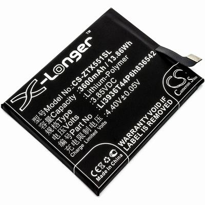 ZTE Nubia M2 Mobile SmartPhone Battery 3.85V 3600mAh Li-Poly ZTX551SL