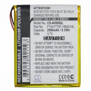 Archos AV605 120GB Media Player Battery 3.7V 2500mAh Li-Poly AV606SL