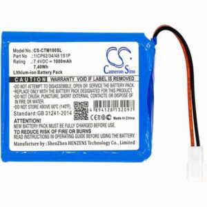 CTMS Eurodetector Payment Terminal Battery 7.4V 1000mAh Li-ion CTM100SL