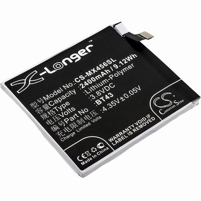 MeiZu K456M Mobile SmartPhone Battery 3.8V 2400mAh Li-Poly MX456SL