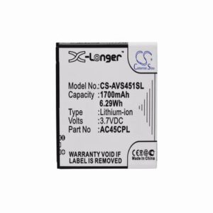 Archos 45c Platinum Mobile Phone Battery 3.7V 1450mAh Li-ion AVS451SL