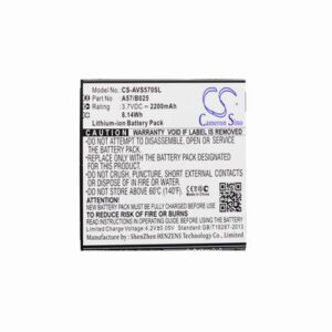Avus A57 Mobile Phone Battery 3.7V 2200mAh Li-ion AVS570SL