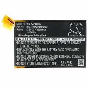Amazing P6 Mobile Phone Battery 3.8V 4000mAh Li-Polymer AZP600SL