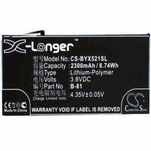 BBK VIVO X5 Pro Mobile Phone Battery 3.8V 2300mAh Li-Polymer BYX521SL