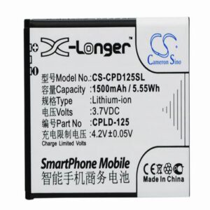Coolpad 8017-T00 Mobile Phone Battery 3.7V 1500mAh Li-ion CPD125SL