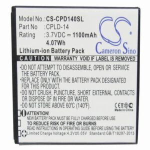 Coolpad 8150D Mobile Phone Battery 3.7V 1100mAh Li-ion CPD140SL