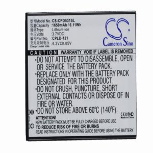 Coolpad 5311 Mobile Phone Battery 3.7V 1650mAh Li-ion CPD531SL